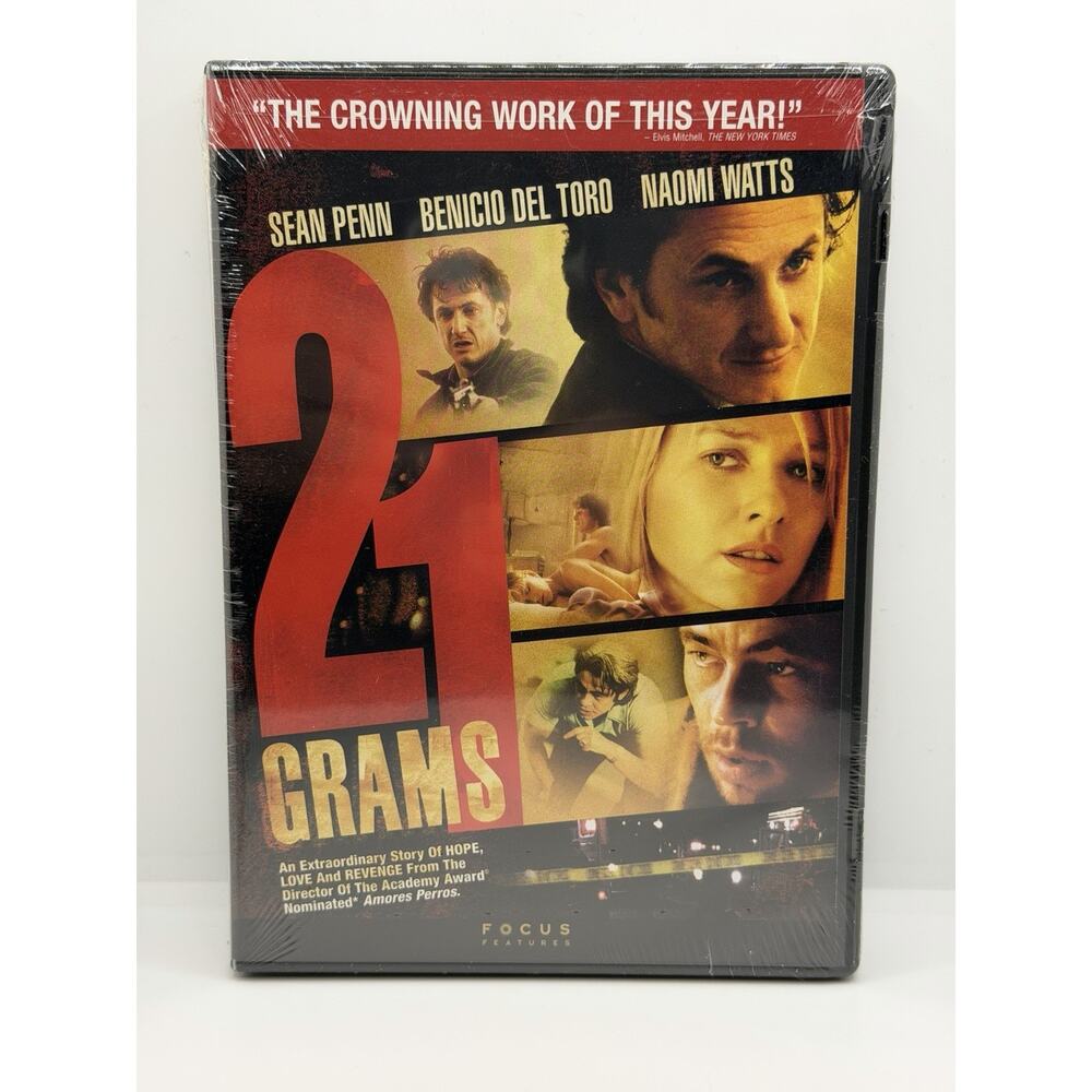 21 Grams (DVD, 2004) New Sealed Sean Penn, Naomi Watts Focus-New Sealed